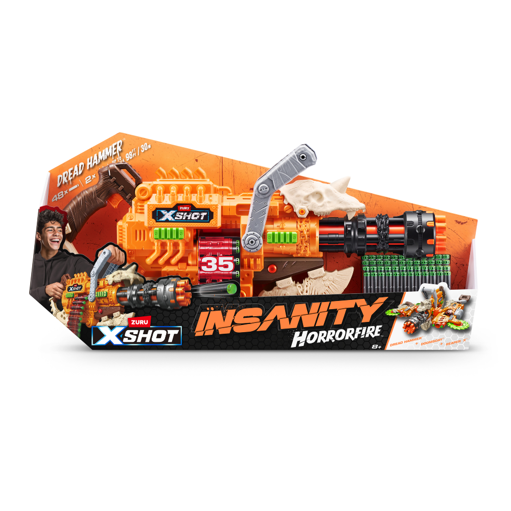 Бластер X-Shot Insanity horrorfire Dread Hammer (36733) купить в