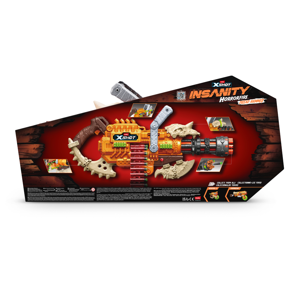 Бластер X-Shot Insanity horrorfire Dread Hammer (36733) купить в