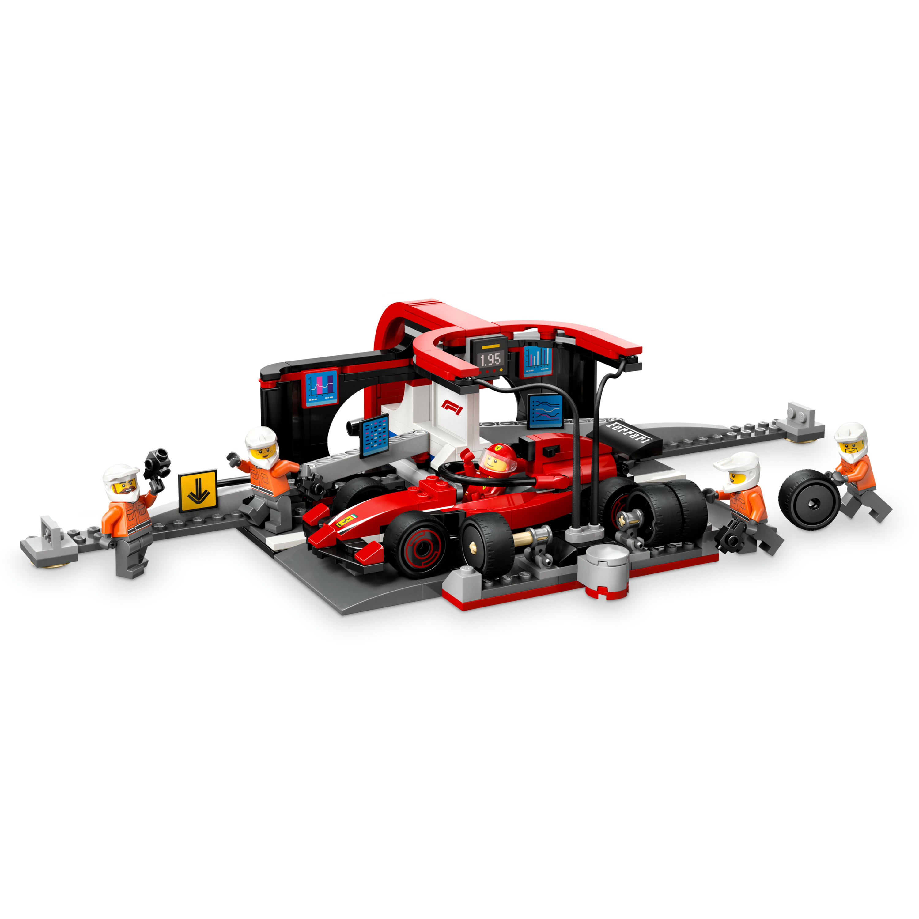 Конструктор LEGO City Піт-стоп і піт-екіпаж F1 з болідом Ferrari