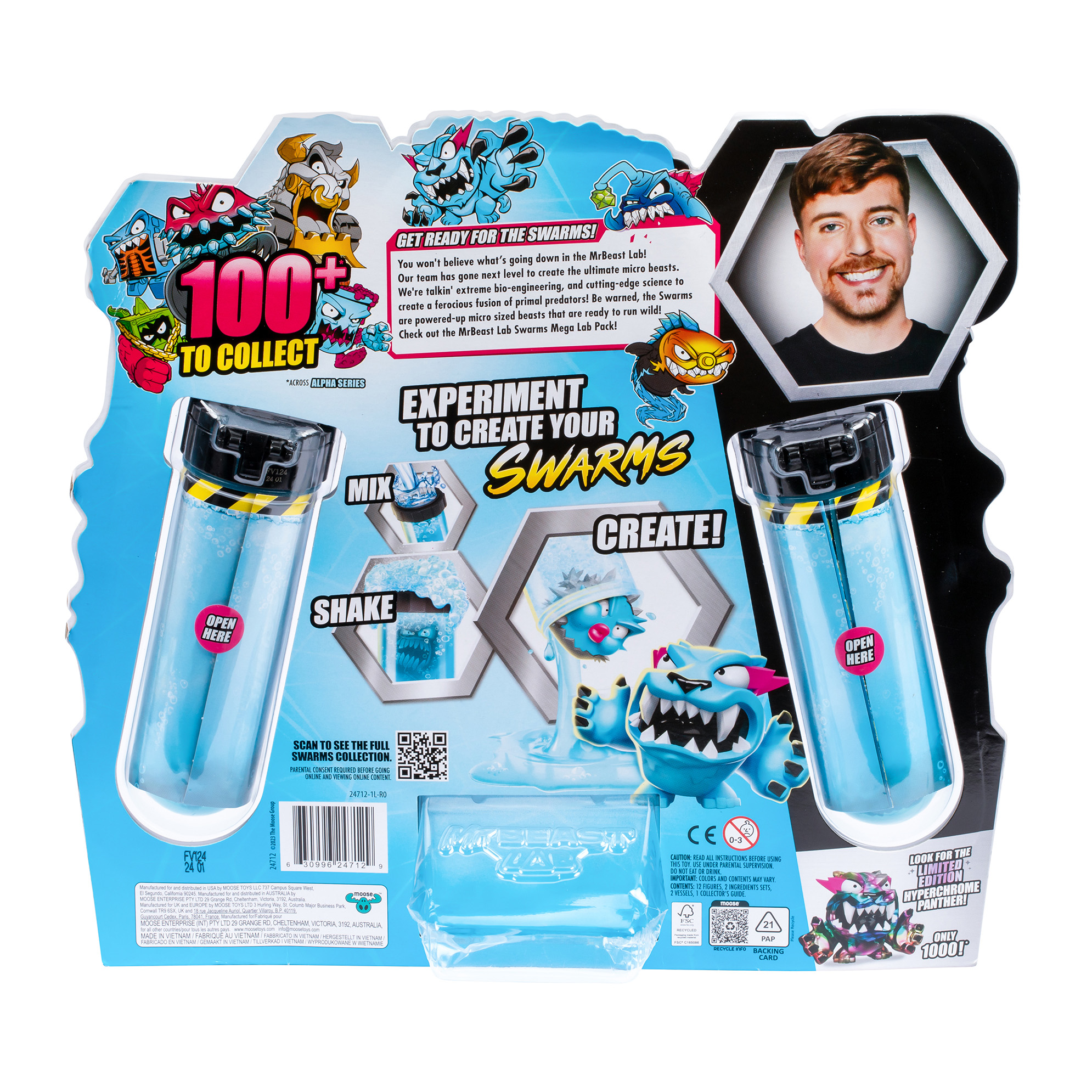Набор-сюрприз MrBeast Lab Лаборатория в пробирке Swarms 12 (123809