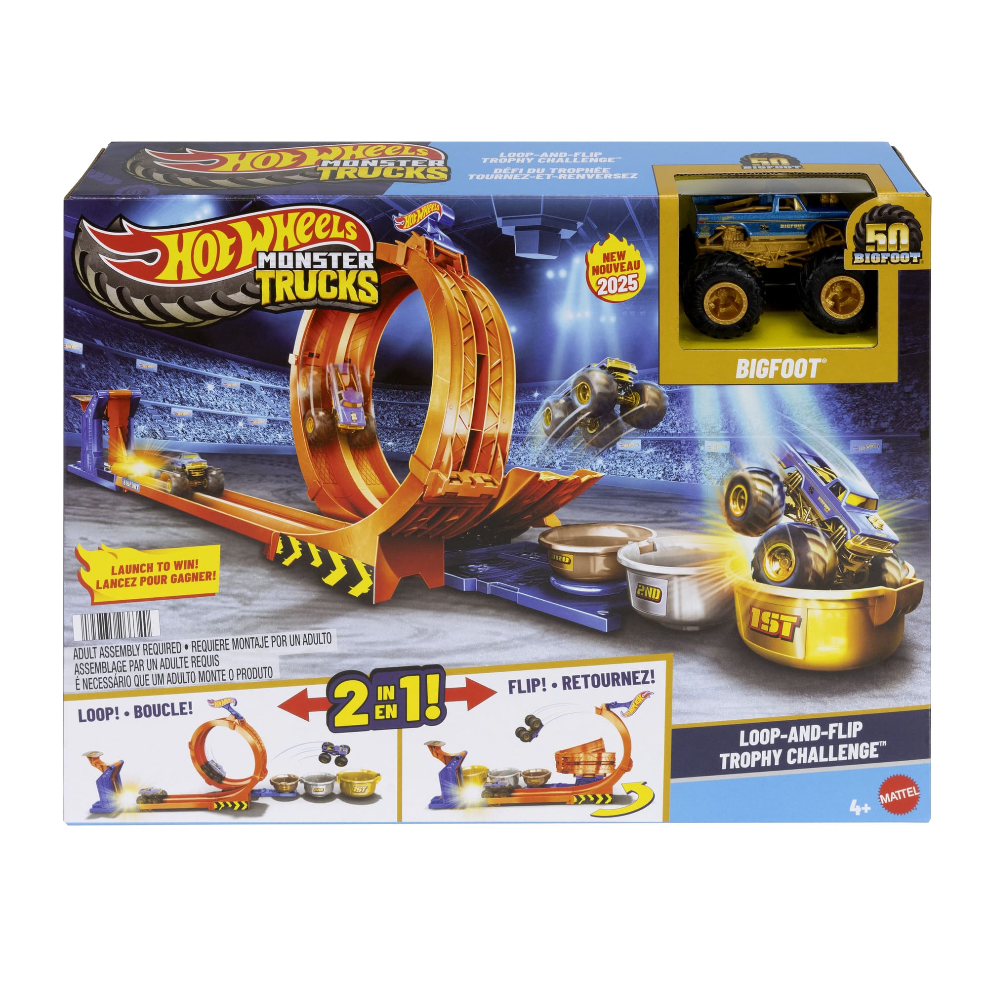 Игровой набор Hot Wheels Monster Trucks Петли и трюки (JBX64
