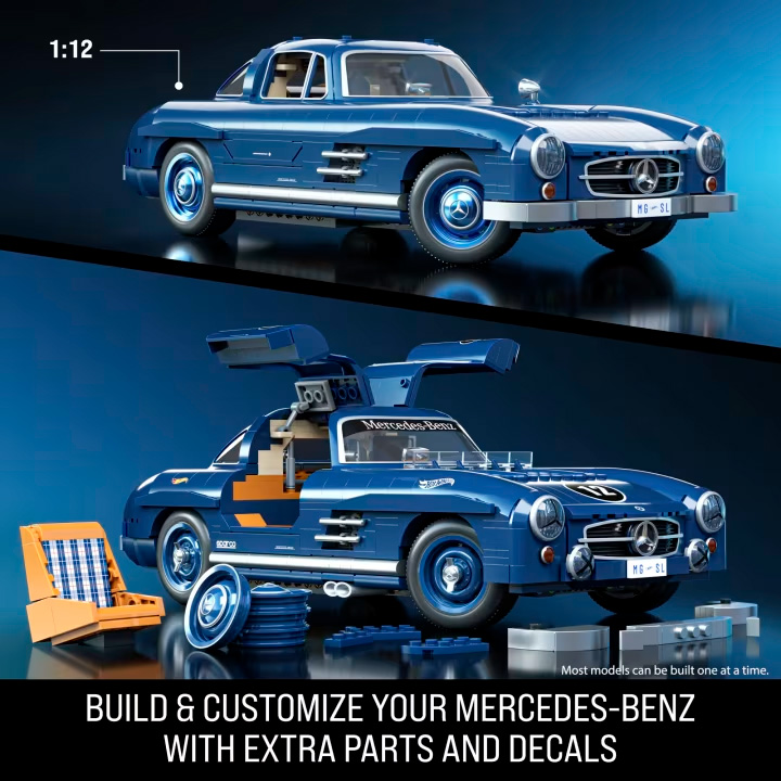 Конструктор Mattel Brick Shop Mercedes-Benz 300 SL 1600 деталей