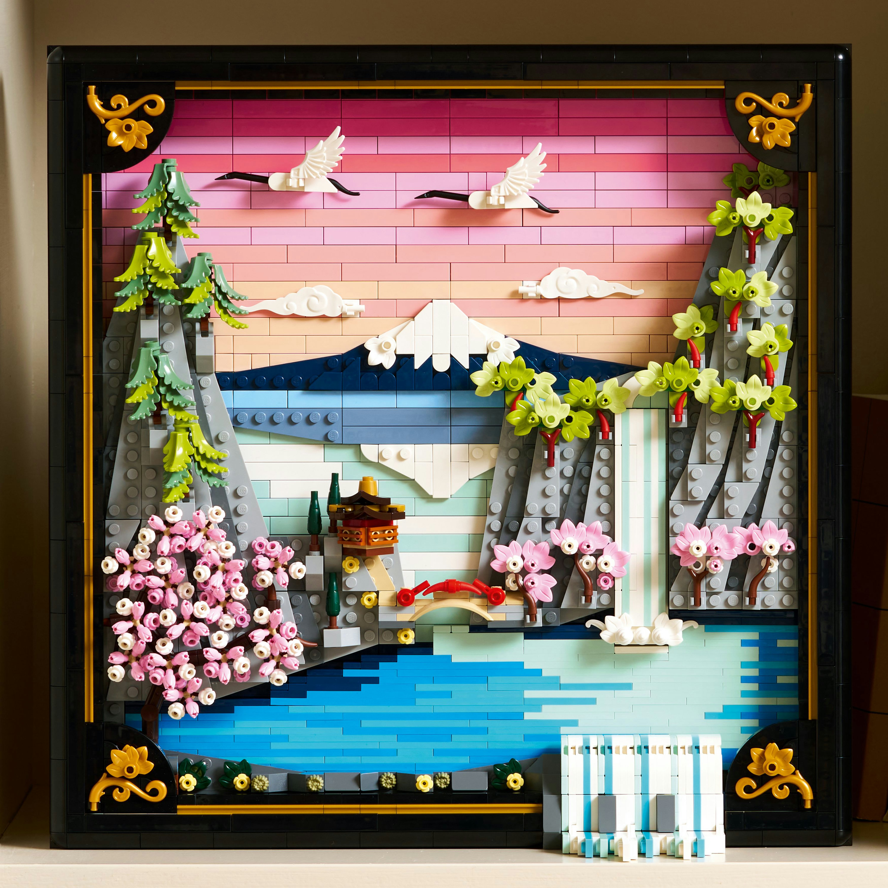 現代社会 Конструктор LEGO Art Японський пейзаж із цвітом сакури (31218