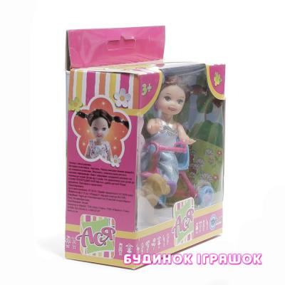 Маленькие куклы - Игровой набор с куклой Велопрогулка Ася 11 см 2 вида (31008)#2