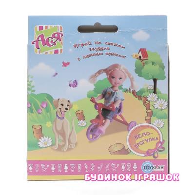 Маленькие куклы - Игровой набор с куклой Велопрогулка Ася 11 см 2 вида (31008)#3