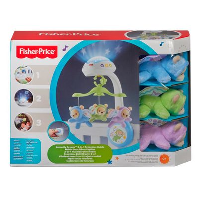 Мобайлы, ночники, проекторы - Мобиль Fisher-Price Сон бабочки с эффектами с пультом управления (CDN41)#2