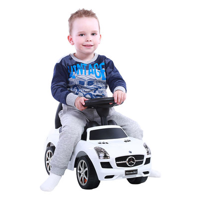 Детский транспорт - Толокар OCIE Mercedes SLS AMG U-041 W белый (2003119)#3