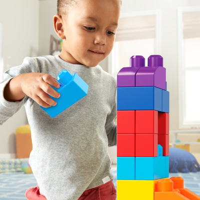 Блочные конструкторы - Конструктор Fisher-Price Mega Bloks голубой 80 деталей (DCH63)#3