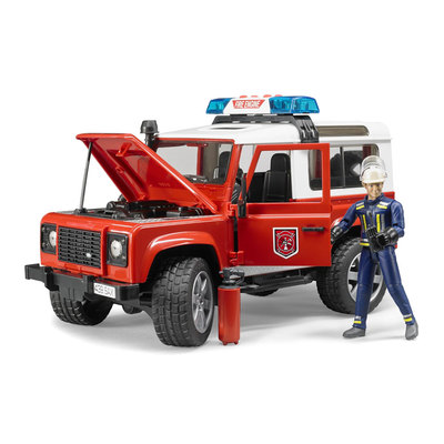 Спасательная техника - Джип Пожарный Land Rover Defender Bruder (02596)#2