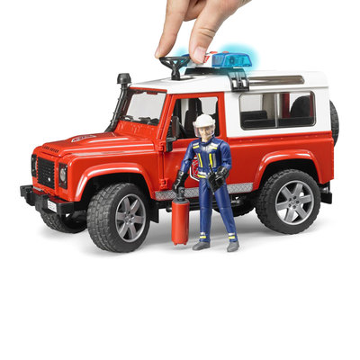 Спасательная техника - Джип Пожарный Land Rover Defender Bruder (02596)#4