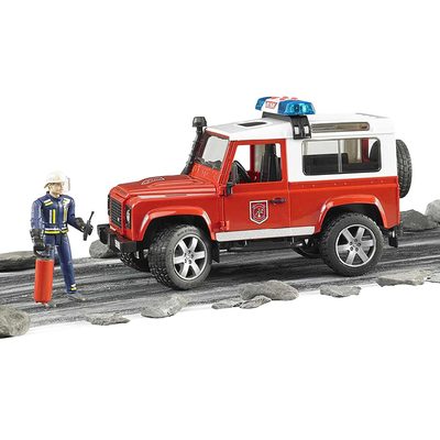 Спасательная техника - Джип Пожарный Land Rover Defender Bruder (02596)#5