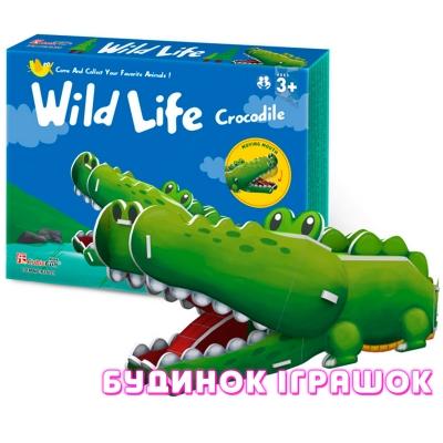 3D-пазли - Трёхмерная головоломка-конструктор CubikFun Дикие животные. Крокодил (K1502h)#2