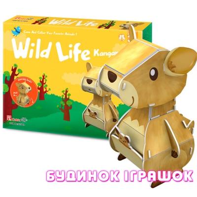 3D-пазли - Тривимірна головоломка-конструктор CubicFun Дикі тварини. Кенгуру (K1504h)#2