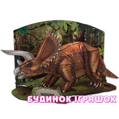 3D-пазли - Тривимірна головоломка-конструктор CubicFun Тріцератопс (P669h)#2