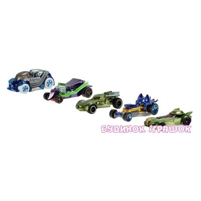 Автотреки, паркінги та гаражі - Набір з 5-ти машинок Hot Wheels з фільмів про Бетмена (DJP11)#2