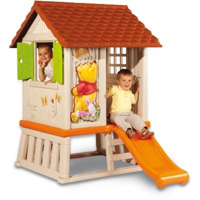 Игровые комплексы, качели, горки - Игровой Домик Winnie Сладкие мечты с горкой и качелями Smoby (310463)#2