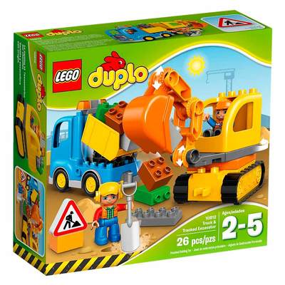 Конструкторы LEGO - Конструктор LEGO Duplo Грузовик и гусеничный экскаватор (10812)#6