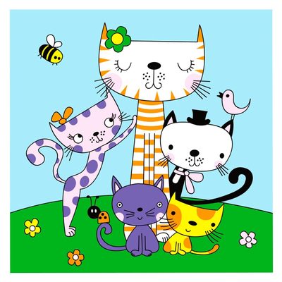 Товари для малювання - Набір для розфарбовування за номерами Котики Rosa Kids (N0000228) (N0000228 )#2