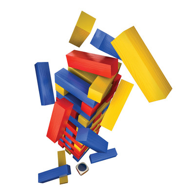 Настільні ігри - Настільна гра Spin master Jenga різнокольорові брусочки (SM98365/6033150)#3