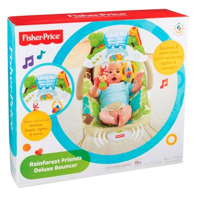 Развивающие коврики, кресла-качалки - Массажное кресло Fisher-Price Джунгли Делюкс (BCG48)#2
