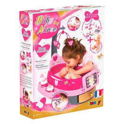 Мебель и домики - Аксессуар Baby Nurse для ухода за куклой с пупсом с аксессуарами Smoby (220317)#3