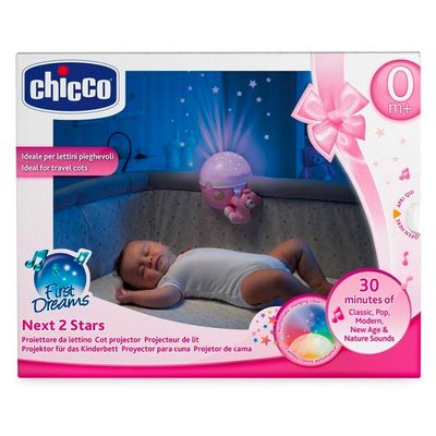 Ночники, проекторы - Игрушка-проектор Chicco Next 2 Stars розовая со звуковым эффектом (07647.10)#3