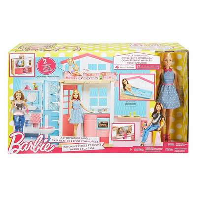Меблі та будинки для ляльок - Переносний будиночок з лялькою Barbie (DVV48)#2