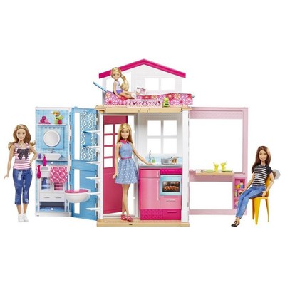 Меблі та будинки для ляльок - Переносний будиночок з лялькою Barbie (DVV48)#4