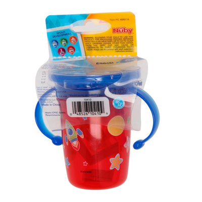 Товари для догляду - Кухлик непроливайка з ручками і кришкою Nuby 240ml (10410)#2