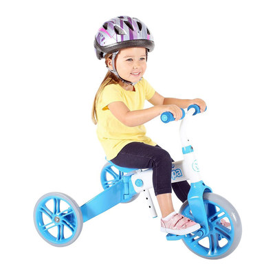 Дитячий транспорт - Біговел Yvolution Velo Flippa 2в1 блакитний (100612)#6