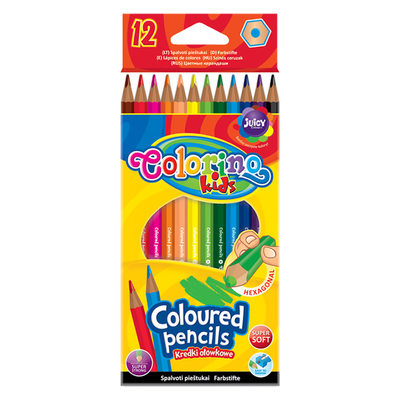 Канцтовари - Олівці кольорові шестикутні Colorino 12 кольорів (14687PTR / 1) (14687PTR/1)#2
