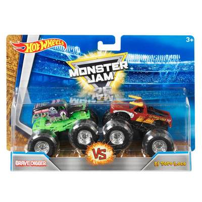 Транспорт і спецтехніка - Набір машинок Hot Wheels Monster Jam коричнева і зелена (X9017/DWN74)#2