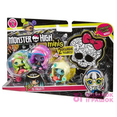 Маленькие куклы - Игровой набор из 3-х мини-монстров Monster High pack №2 (DVF41/DXD50)#3