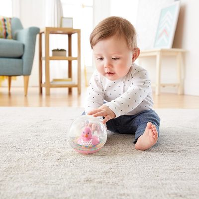 Іграшки для ванни - Розвивальна іграшка Fisher-Price Каченя в кулі рожеве (DVH21/DRD82)#5