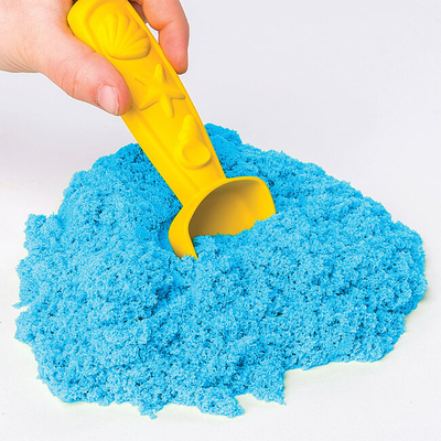 Антистресс игрушки - Набор кинетического песка для творчества Kinetic Sand Замок из песка голубой 454 г (71402B)#4