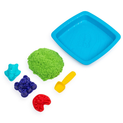 Антистресс игрушки - Набор кинетического песка Kinetic Sand Замок из песка зеленый 454 г (71402G)#2