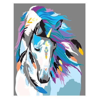 Товари для малювання - Набір Техніка акриловий живопис по номерам Indian horse ROSA START (N0001361)#3