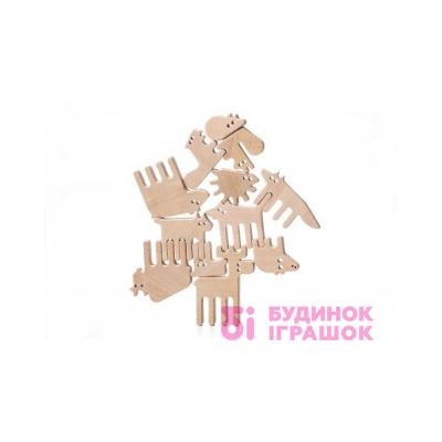 Конструктори з унікальними деталями - Дерев'яна іграшка Лісові звірі Lislis в мішечку (02 ЛЗ 0001)#3