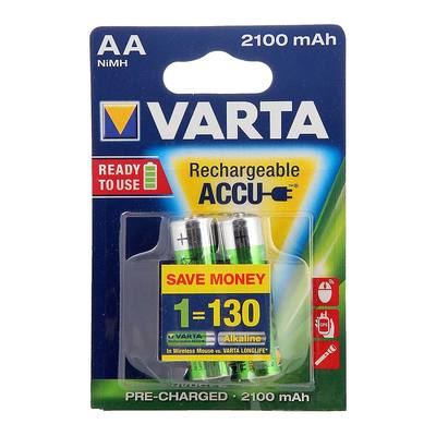 Батарейки - Акумулятор VARTA RECHARGEABLE ACCU AA 2100mAh BLI 2 NI-MH READY 2 USE (56706101402)#2