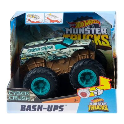 Транспорт і спецтехніка - Машинка Hot Wheels Monster trucks Потужний удар синя 1:43 (GCF94/GCF97)#5