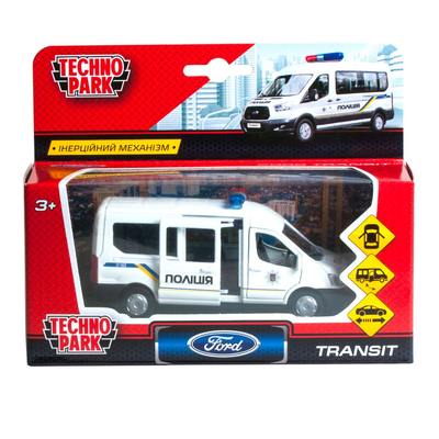 Транспорт и спецтехника - Автомодель Технопарк Ford Transit Полиция инерционная (SB-18-18-P-WB)#4