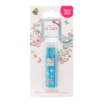 Косметика - Крейда для волосся Lukky синя з блискітками (T18860)#2