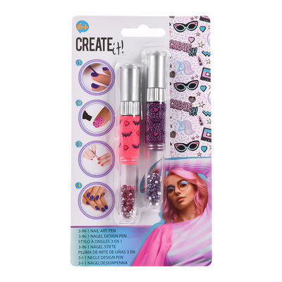 Косметика - Набір для дизайну нігтів Create It! Ручка 3 в 1 рожева та фіолетова 2 штуки (84155/84155-1)#3