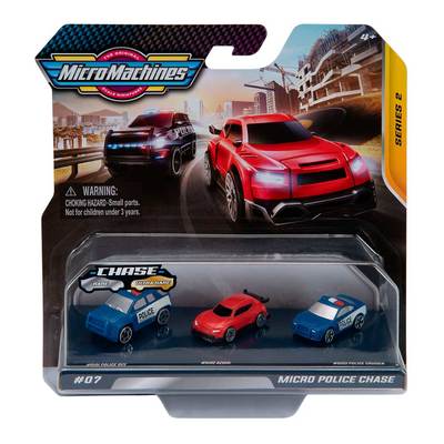 Транспорт і спецтехніка - Набір машинок Micro Machines Поліція 3 штуки (MMW0011)#2