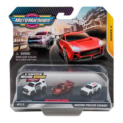 Транспорт і спецтехніка - Набір машинок Micro Machines W3 Поліцейська погоня Рубі Чейз 3 штуки (MMW0196)#2
