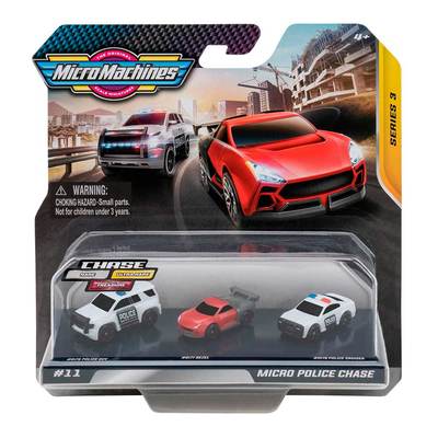 Транспорт и спецтехника - Набор машинок Micro Machines W3 Полицейская погоня 3 штуки (MMW0193)#2