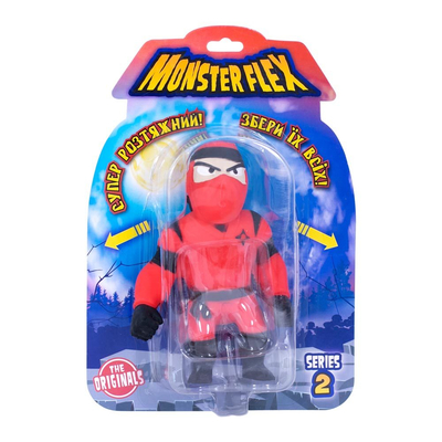 Антистрес іграшки - Стретч-антистрес Monster Flex Серія 2 Червоний ніндзя (90011-2)#2