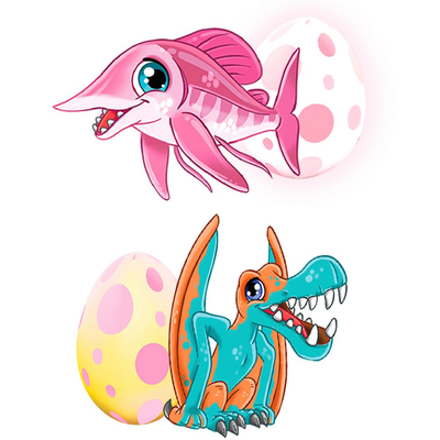 Фігурки тварин - Фігурка, що зростає Sbabam Dino eggs winter Зимові динозаври (T059-2019)#4
