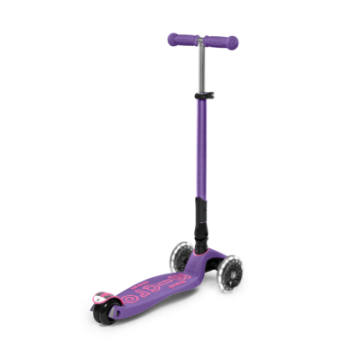 Самокати - Самокат Micro Maxi deluxe foldable led фіолетовий складний (MMD100)#3