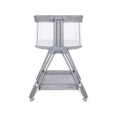 Манежи - Приставная кроватка Lionelo Luna grey concrete (LO-LUNA GREY CONCRETE)#4